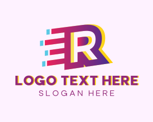 Techno - Speedy Letter R Motion Business logo design