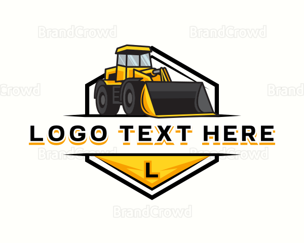 Bulldozer Construction Machinery Logo