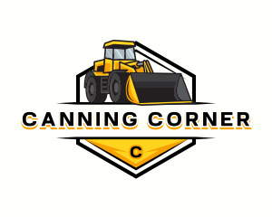 Bulldozer Construction Machinery logo design