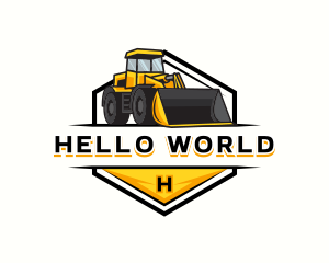 Bulldozer Construction Machinery logo design