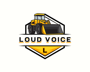 Bulldozer Construction Machinery logo design