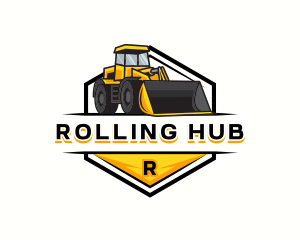 Bulldozer Construction Machinery logo design