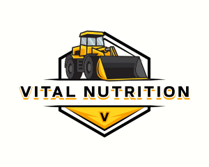 Bulldozer Construction Machinery logo design