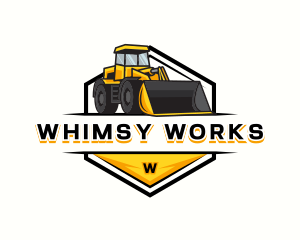 Bulldozer Construction Machinery logo design