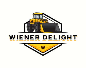 Bulldozer Construction Machinery logo design