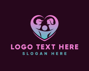 Love - Family Heart People logo design