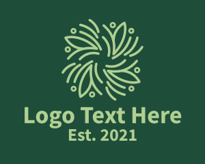 Farm - Green Herbal Spiral logo design