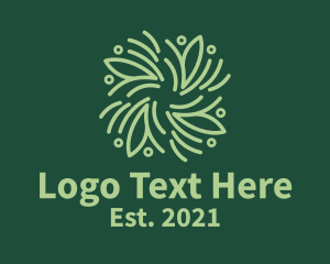 Eco Park - Green Herbal Spiral logo design