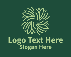 Green Herbal Spiral  Logo