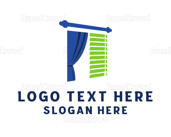 Window Curtain Blinds Logo