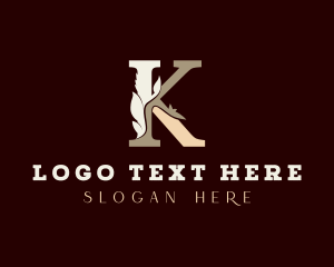 Leaf - Leaf Nature Letter K logo design