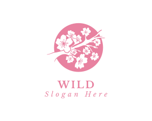 Pink Sakura Flower Logo