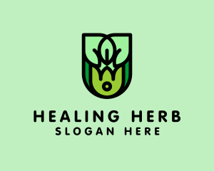 Organic Nature Herb logo design