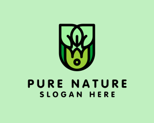 Organic Nature Herb logo design