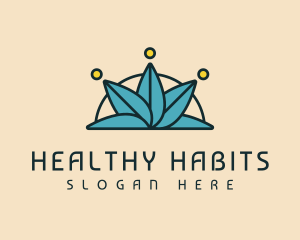 Wellness Lotus Leaf logo design