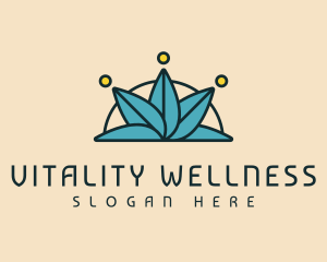 Wellness Lotus Leaf logo design