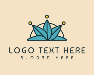 Herbal - Wellness Lotus Leaf logo design