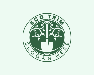 Eco Shovel Gardening logo design