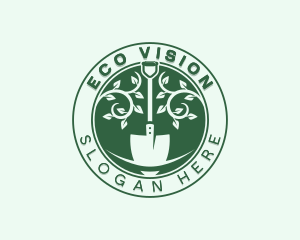 Eco Shovel Gardening logo design