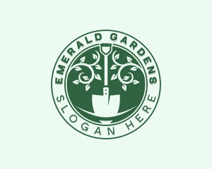 Eco Shovel Gardening logo design