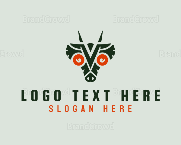 Tribal Dragon Beast Logo