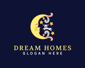 Dream Moon Cow logo design