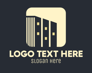 Apartment - Modern Tower Buildings logo design