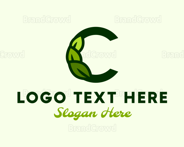 Organic Leaves Letter C Logo