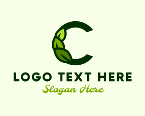 Plantation - Organic Leaves Letter C logo design