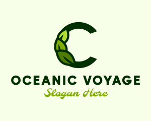 Organic Leaves Letter C Logo
