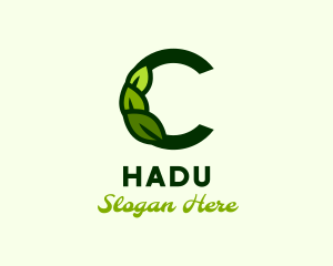 Initial - Organic Leaves Letter C logo design