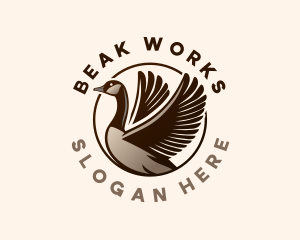 Bird Goose Wings logo design