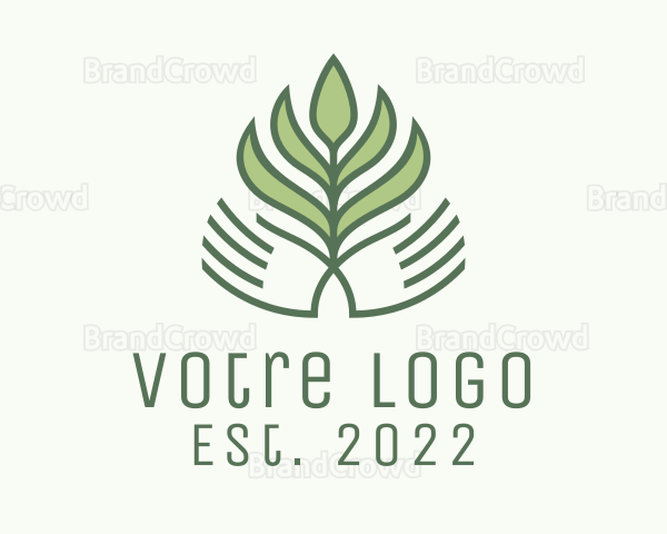 Green Hand Garden Plant Logo