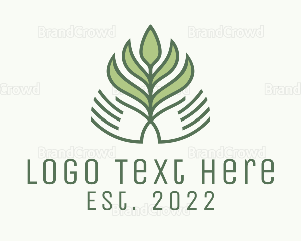 Green Hand Garden Plant Logo