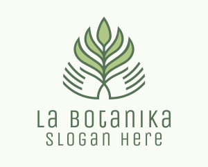 Green Hand Garden Plant  Logo