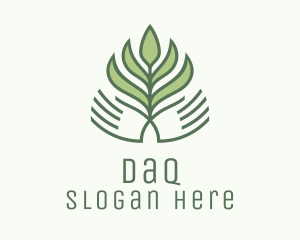 Green Hand Garden Plant  Logo