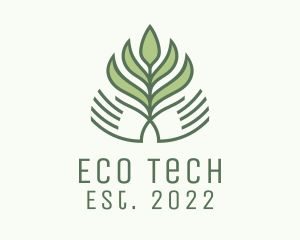 Ecosystem - Green Hand Garden Plant logo design