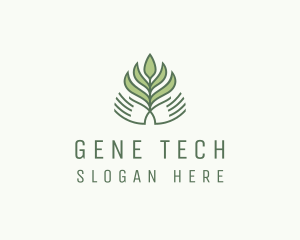 Green Hand Garden Plant  logo design