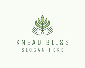 Green Hand Garden Plant  logo design