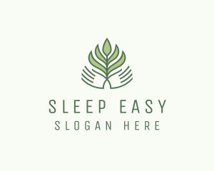 Green Hand Garden Plant  logo design