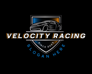 Car Racing Shield logo design