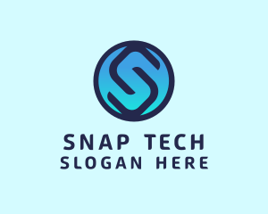 Gradient Tech Letter S logo design