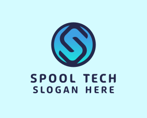 Gradient Tech Letter S logo design