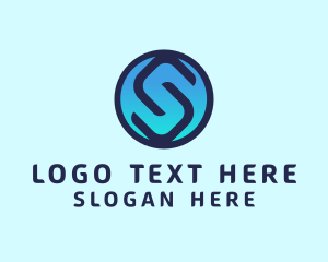 Technician - Gradient Tech Letter S logo design