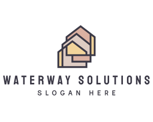  House Apartment Realty logo design