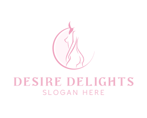 Naked Woman Body logo design