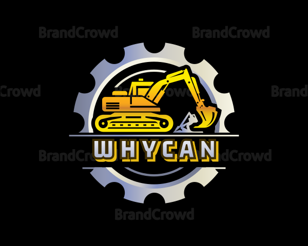 Construction Excavator Machinery Logo