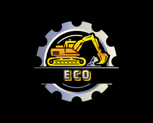 Quarry - Construction Excavator Machinery logo design