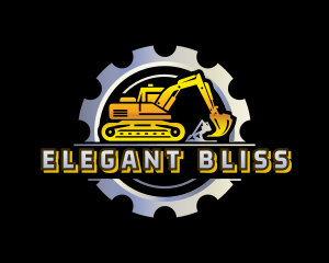 Backhoe - Construction Excavator Machinery logo design