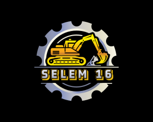 Gear - Construction Excavator Machinery logo design